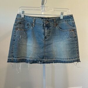 Vintage Angels Distressed Blue Mini Skirt